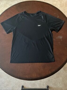 Speedo - Black Athletic Short Sleeve Swim Tee